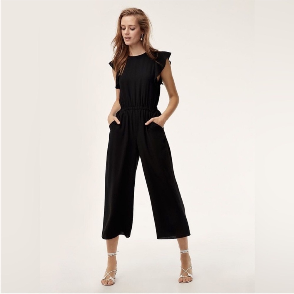 WILFRED- navy featherette jumpsuit